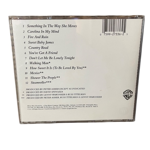 Lot of 2 Music Cd's Carly Simon Anticipation And James Taylor Greatest Hits - Picture 5 of 6